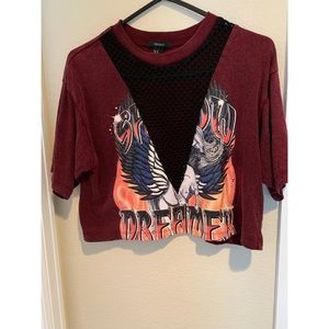 Crop top “band tee”